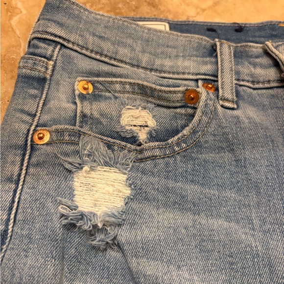 NWOT GAP High Rise Distressed Cigarette Jeans Secret Smoothing Pockets Womens 27 - Picture 5 of 14